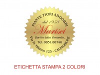Etichette adesive per fioristi, fiorai e vivaisti (mm 35x35)  (cod.42G)